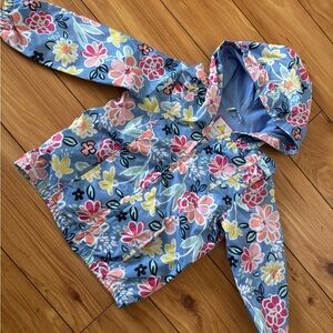 Gymboree Windbreaker Little Girl Toddler Floral Print Lightweight 3T Ruffles